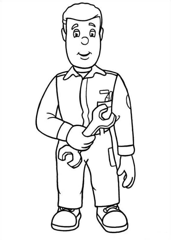 Kids-n-fun.com | Coloring page Fireman Sam Fireman Sam
